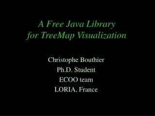 A Free Java Library for TreeMap Visualization