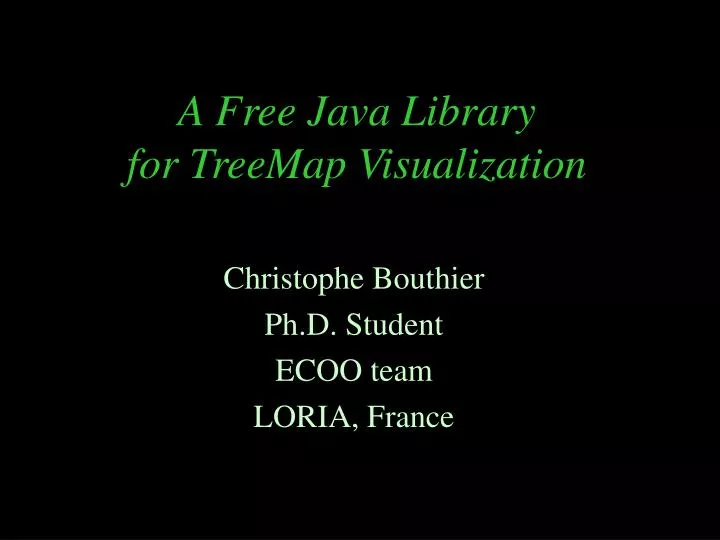 a free java library for treemap visualization