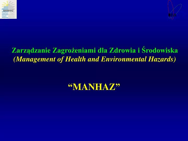 zarz dzanie zagro eniami dla zdrowia i rodowiska management of health and environmental hazards