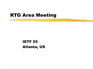 RTG Area Meeting