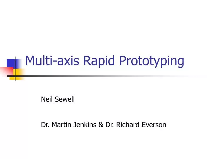 multi axis rapid prototyping