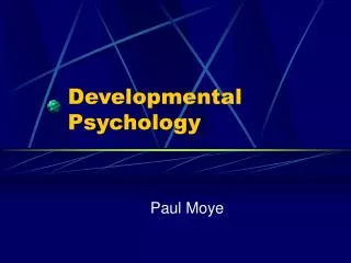 Developmental Psychology