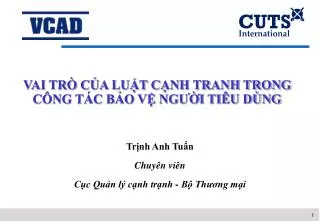 vai tr c a lu t c nh tranh trong c ng t c b o v ng i ti u d ng