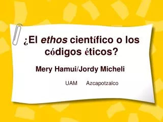 el ethos cient fico o los c digos ticos