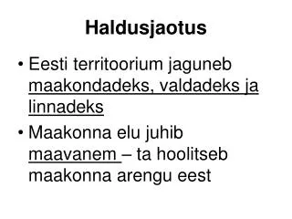 haldusjaotus
