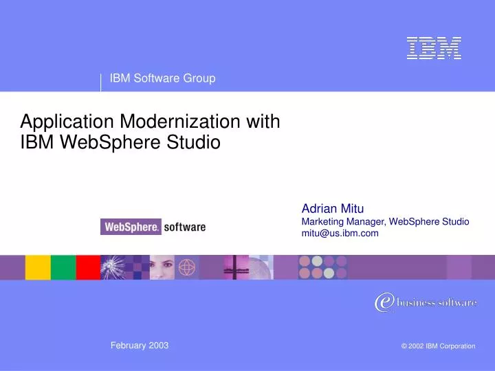 application modernization with ibm websphere studio