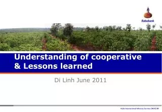 Understanding of cooperative &amp; Lessons learned