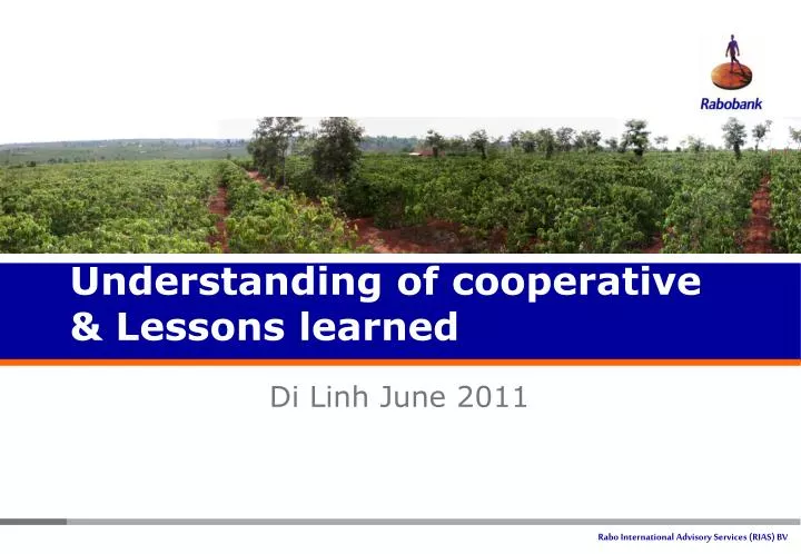 understanding of cooperative lessons learned