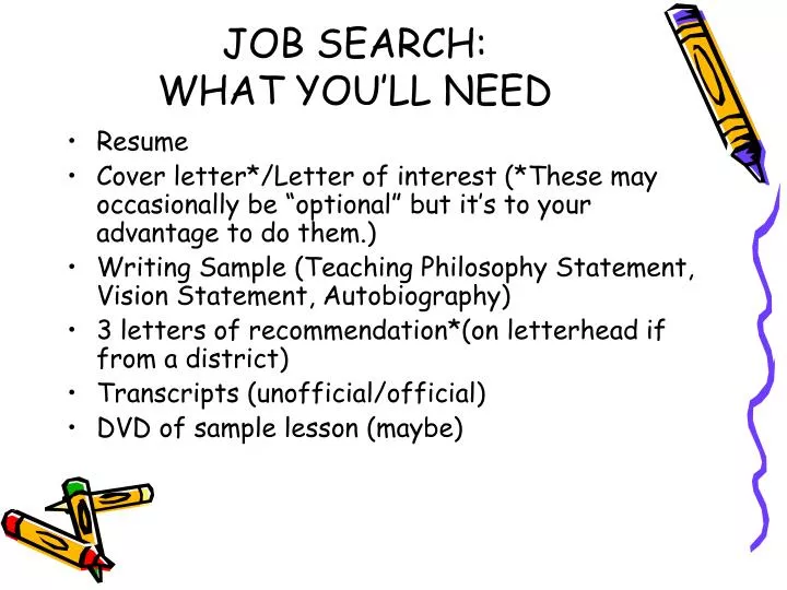 job search what you ll need