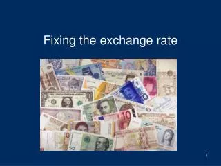 Fixing the exchange rate