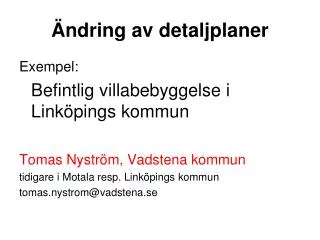 ndring av detaljplaner