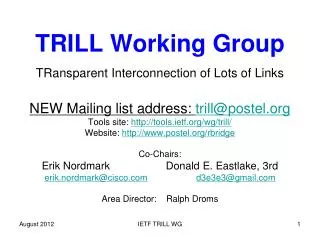 TRILL Working Group