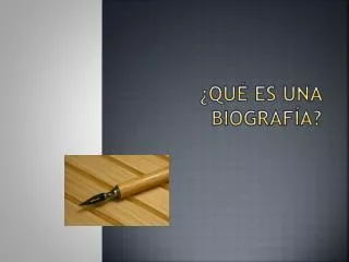 qu es una biograf a