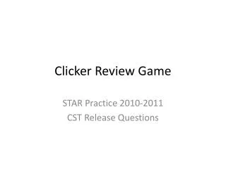 Clicker Review Game