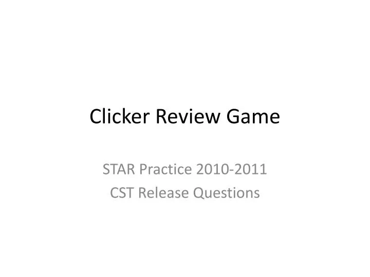 clicker review game