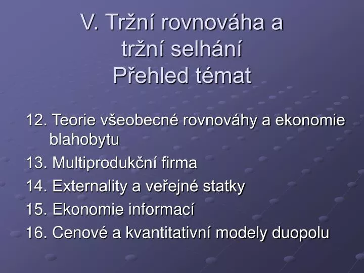 v tr n rovnov ha a tr n selh n p ehled t mat