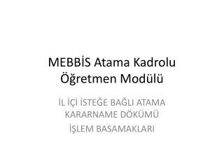 mebb s atama kadrolu retmen mod l