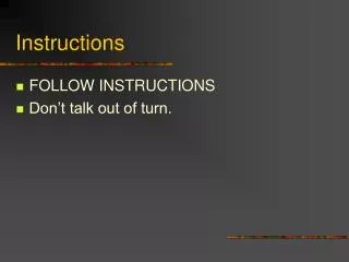 Instructions