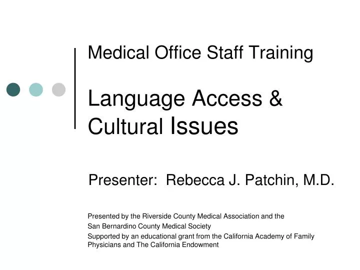 medical office staff training language access cultural issues