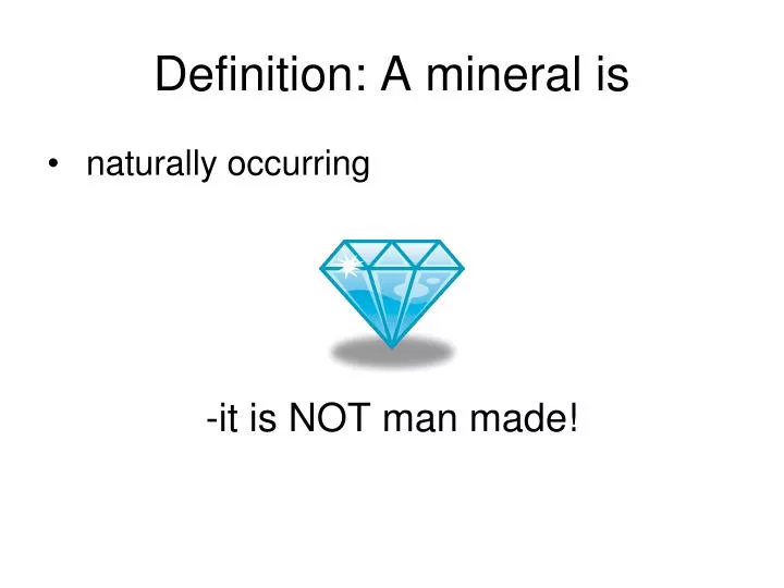 definition a mineral is