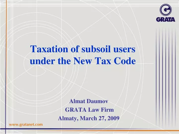 taxation of subsoil users under the new tax code