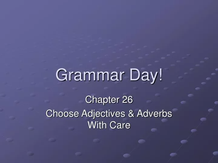 grammar day