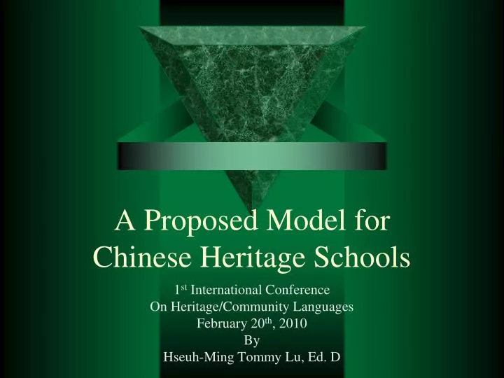 a proposed model for chinese heritage schools