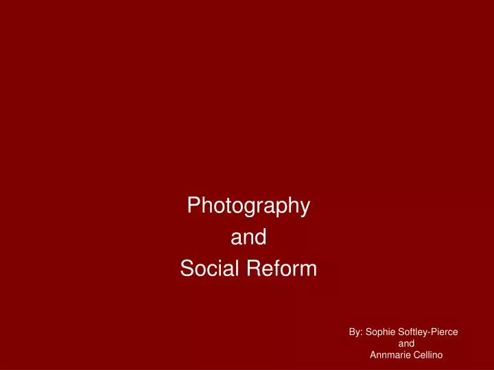 photography and social reform