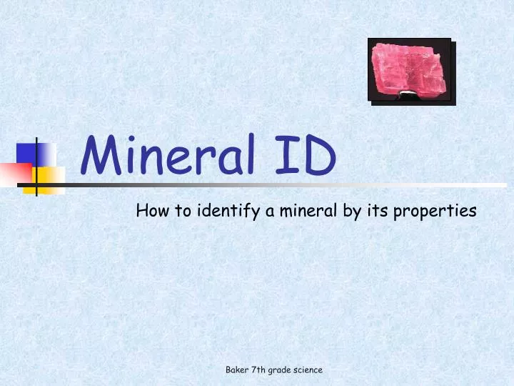 mineral id