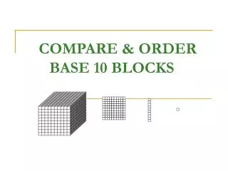 COMPARE &amp; ORDER BASE 10 BLOCKS