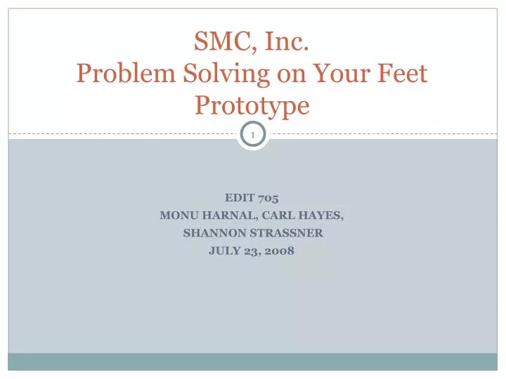 smc inc problem solving on your feet prototype