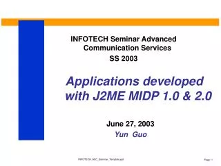 Applications developed with J2ME MIDP 1.0 &amp; 2.0