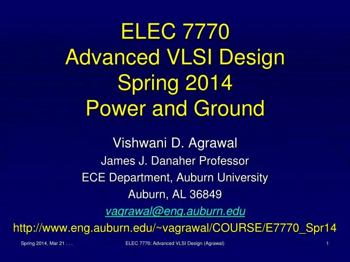 elec 7770 advanced vlsi design spring 2014 power and ground