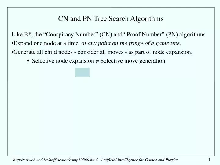 cn and pn tree search algorithms