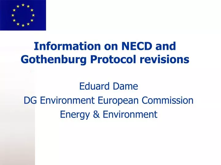 information on necd and gothenburg protocol revisions