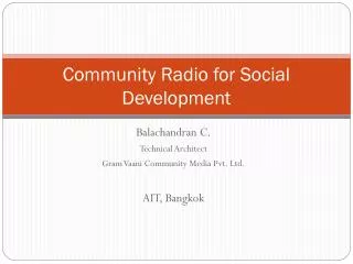 Community Radio for Social Development