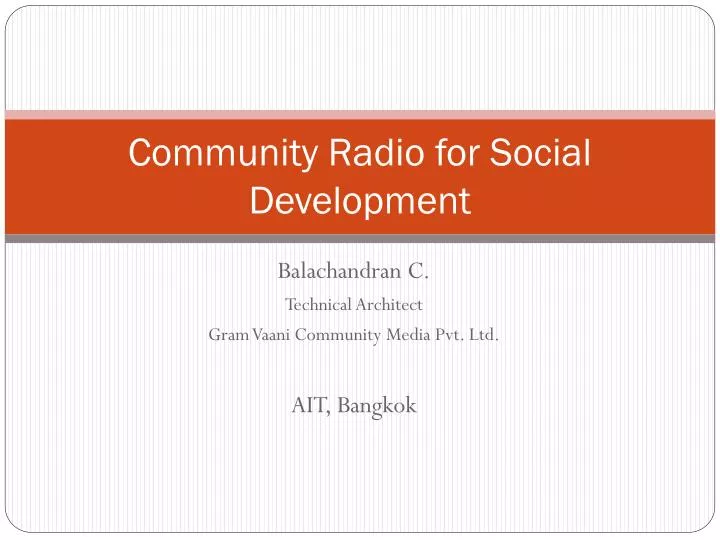 community radio for social development