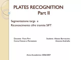 plates recognition part ii