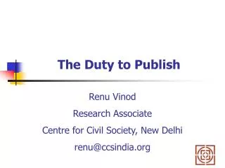 the duty to publish