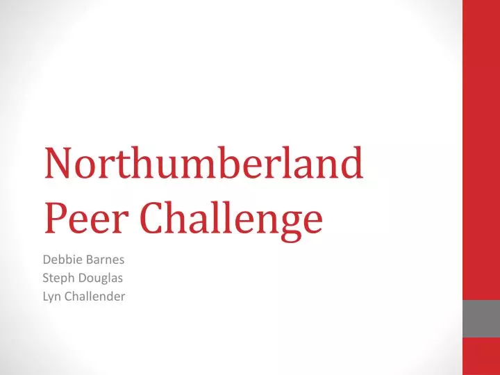northumberland peer challenge