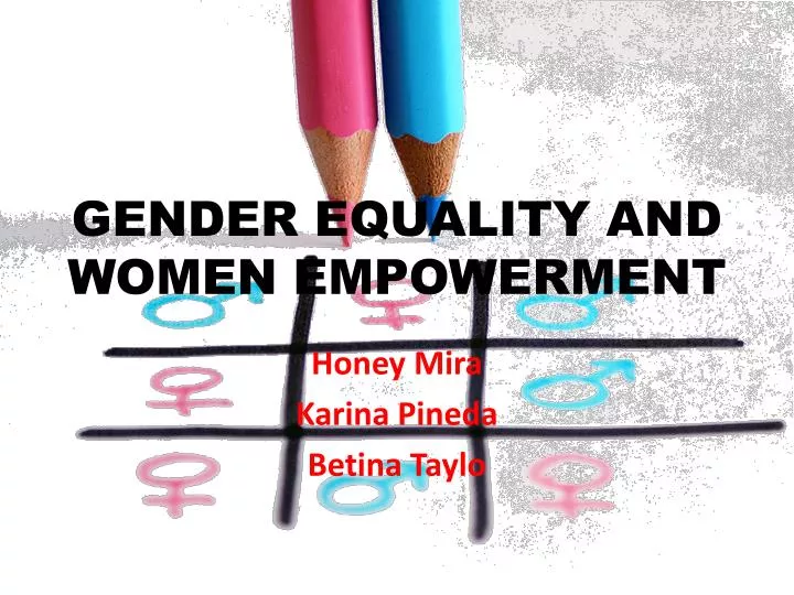 gender equality and women empowerment