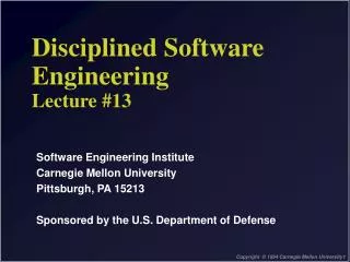 disciplined software engineering lecture 13