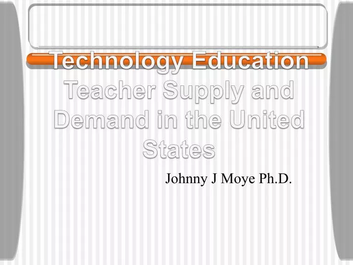 technology education teacher supply and demand in the united states