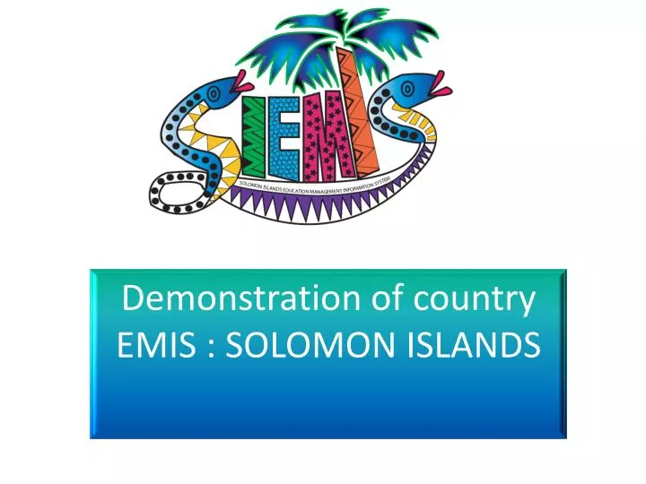 demonstration of country emis solomon islands