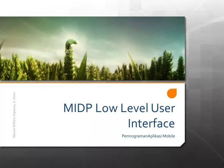 midp low level user interface