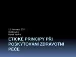 Etické principy při poskytování zdravotní péče - slide 1