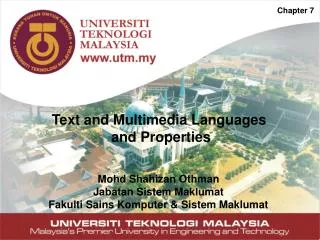 Text and Multimedia Languages and Properties