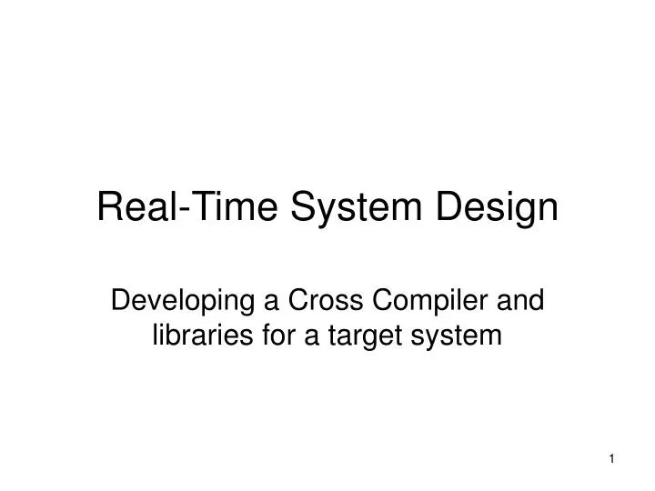 real time system design