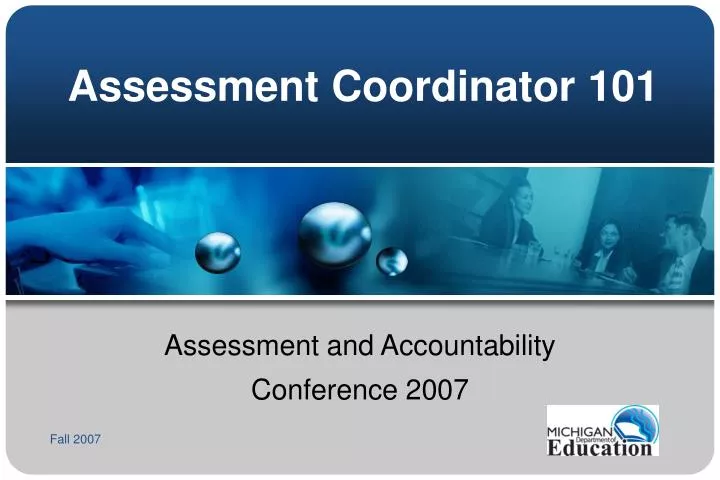 assessment coordinator 101