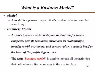 What is a Business Model?
